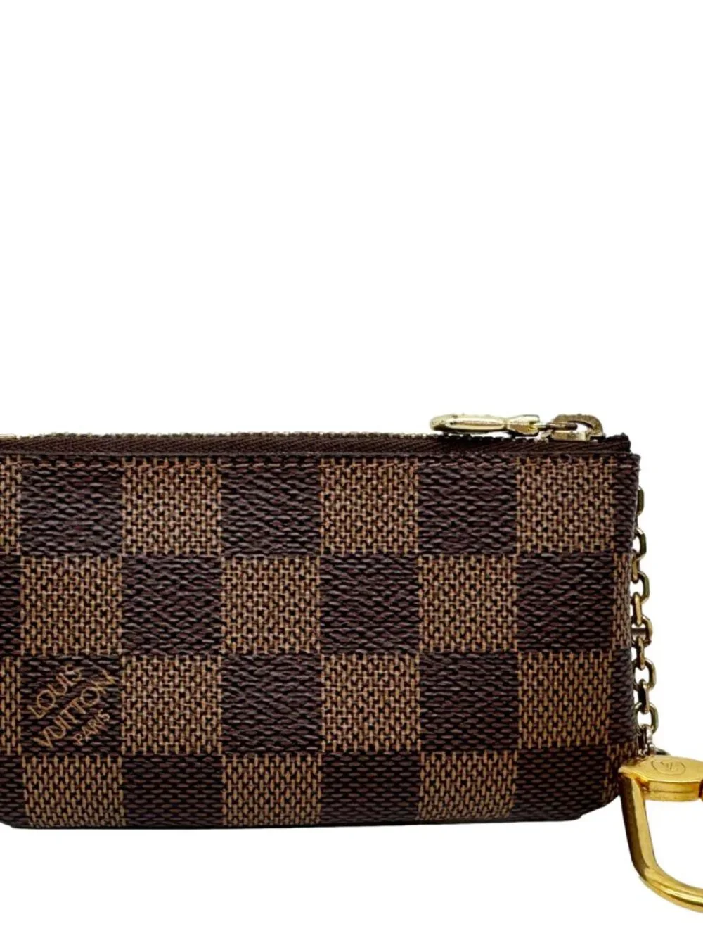 Louis Vuitton  Key Cles Damier Ebene Pouch Brown
